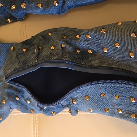 GoJane jean studded over the knee, high-heeled boots - Picture 7 of 12